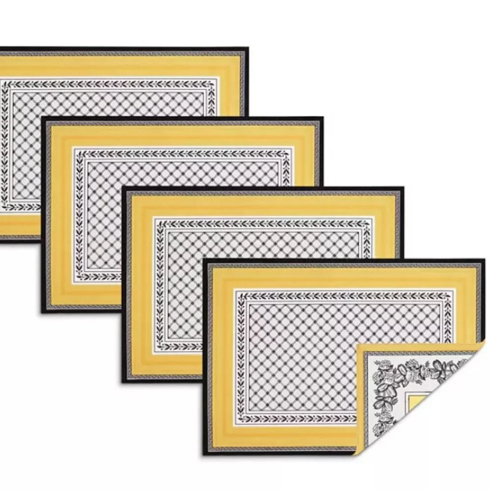 NWT SET of 4 Villeroy & Boch Cotton Reversible Placemats 14x20 French Country